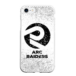 Чехол iPhone 7/8 матовый ARC Raiders с потертостями на светлом фоне, цвет: 3D-белый