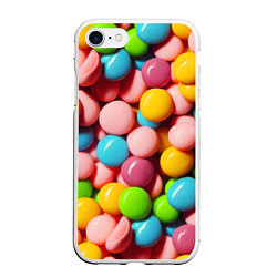 Чехол iPhone 7/8 матовый Много ярких конфет