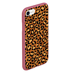 Чехол iPhone 7/8 матовый Леопардовый цвет, цвет: 3D-малиновый — фото 2