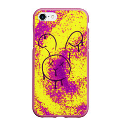 Чехол iPhone 7/8 матовый RIP Bunny, цвет: 3D-малиновый