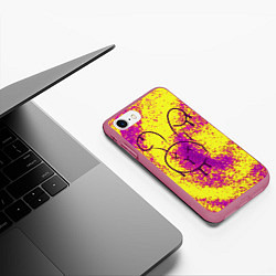 Чехол iPhone 7/8 матовый RIP Bunny, цвет: 3D-малиновый — фото 2