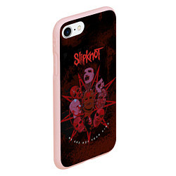 Чехол iPhone 7/8 матовый Slipknot red satan, цвет: 3D-светло-розовый — фото 2