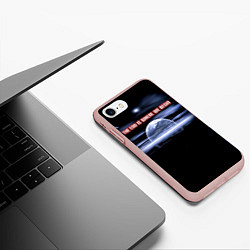 Чехол iPhone 7/8 матовый Thousand Foot Krutch - The End Is Where We Begin, цвет: 3D-светло-розовый — фото 2
