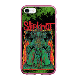 Чехол iPhone 7/8 матовый Slipknot green satan