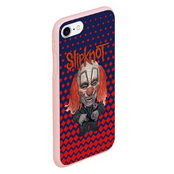 Чехол iPhone 7/8 матовый Slipknot clown, цвет: 3D-светло-розовый — фото 2