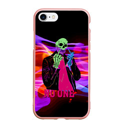 Чехол iPhone 7/8 матовый Никто - Skull - Flame