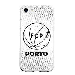 Чехол iPhone 7/8 матовый Porto с потертостями на светлом фоне, цвет: 3D-белый
