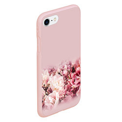 Чехол iPhone 7/8 матовый Нежные розовые цветы в букете, цвет: 3D-светло-розовый — фото 2