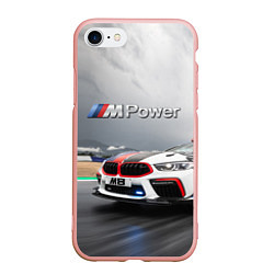 Чехол iPhone 7/8 матовый BMW M8 Safety car, цвет: 3D-светло-розовый