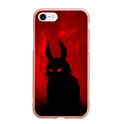 Чехол iPhone 7/8 матовый Evil Rabbit, цвет: 3D-светло-розовый