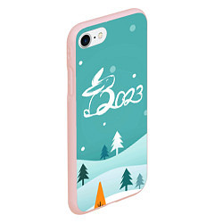 Чехол iPhone 7/8 матовый 2023 - новогоднее настроение, цвет: 3D-светло-розовый — фото 2