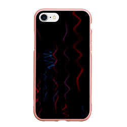 Чехол iPhone 7/8 матовый Абстрактные спирали РНК, цвет: 3D-светло-розовый