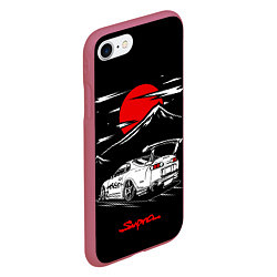 Чехол iPhone 7/8 матовый Тойота супра - JDM Style, цвет: 3D-малиновый — фото 2