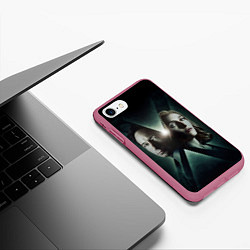 Чехол iPhone 7/8 матовый X - Files, цвет: 3D-малиновый — фото 2