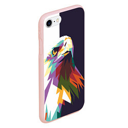 Чехол iPhone 7/8 матовый Орел-птица гордая, цвет: 3D-светло-розовый — фото 2