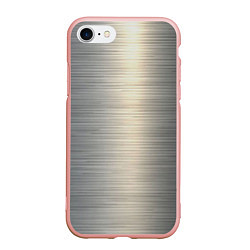 Чехол iPhone 7/8 матовый Нержавейка - текстура, цвет: 3D-светло-розовый