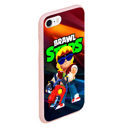 Чехол iPhone 7/8 матовый Buster Brawl stars, цвет: 3D-светло-розовый — фото 2