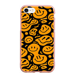 Чехол iPhone 7/8 матовый Растекающийся оранжевый смайл