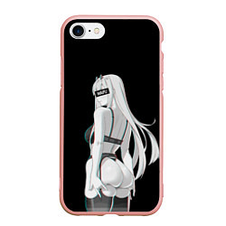 Чехол iPhone 7/8 матовый Waifu Zero Two, цвет: 3D-светло-розовый