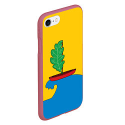 Чехол iPhone 7/8 матовый Герб Пижанского района, цвет: 3D-малиновый — фото 2