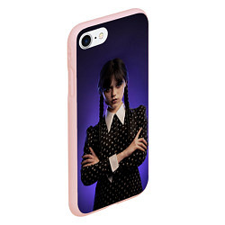 Чехол iPhone 7/8 матовый Уэнздей, цвет: 3D-светло-розовый — фото 2