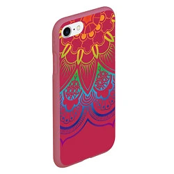 Чехол iPhone 7/8 матовый Viva magenta mandala, цвет: 3D-малиновый — фото 2