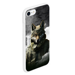 Чехол iPhone 7/8 матовый Волк в форме, цвет: 3D-белый — фото 2