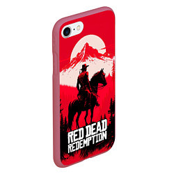 Чехол iPhone 7/8 матовый Red Dead Redemption, mountain, цвет: 3D-малиновый — фото 2
