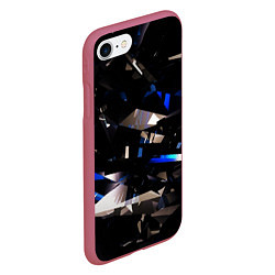 Чехол iPhone 7/8 матовый Осколки реальности, цвет: 3D-малиновый — фото 2