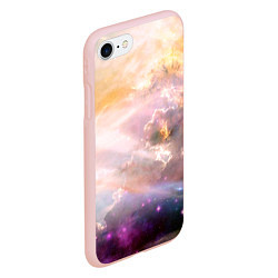 Чехол iPhone 7/8 матовый Аморфное абстрактное космическое красочное небо, цвет: 3D-светло-розовый — фото 2