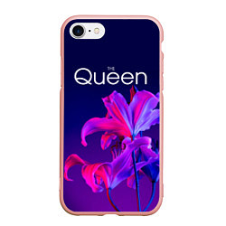 Чехол iPhone 7/8 матовый The Queen Королева и цветы