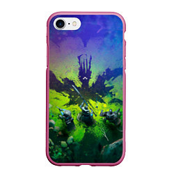 Чехол iPhone 7/8 матовый Destiny 2 рейд, цвет: 3D-малиновый