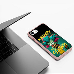 Чехол iPhone 7/8 матовый Клоун Красти из Симпсонов, цвет: 3D-светло-розовый — фото 2