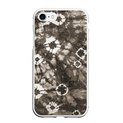 Чехол iPhone 7/8 матовый Коричневый тай-дай, цвет: 3D-белый