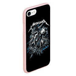 Чехол iPhone 7/8 матовый Metallica - Викинг, цвет: 3D-светло-розовый — фото 2