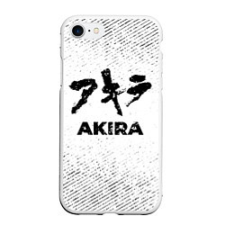 Чехол iPhone 7/8 матовый Akira с потертостями на светлом фоне, цвет: 3D-белый