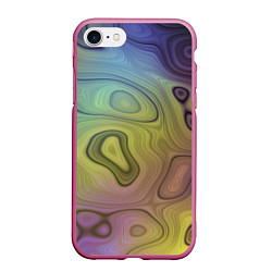 Чехол iPhone 7/8 матовый Абстрактная жидкость, цвет: 3D-малиновый