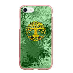Чехол iPhone 7/8 матовый Талисман древо жизни, цвет: 3D-светло-розовый