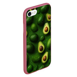 Чехол iPhone 7/8 матовый Сочная текстура из авокадо, цвет: 3D-малиновый — фото 2