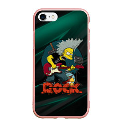 Чехол iPhone 7/8 матовый Rock music Simpsons