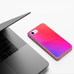 Чехол iPhone 7/8 матовый Цветной градиент, цвет: 3D-малиновый — фото 2