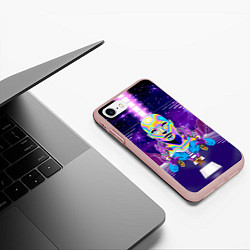 Чехол iPhone 7/8 матовый Goddess with two Beerus - vaporwave, цвет: 3D-светло-розовый — фото 2