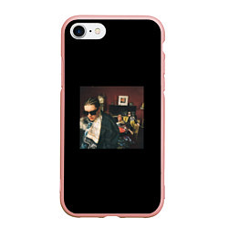 Чехол iPhone 7/8 матовый Saluki, 104 - стыд или слава, цвет: 3D-светло-розовый