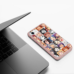Чехол iPhone 7/8 матовый Anime hentai ahegao manga, цвет: 3D-светло-розовый — фото 2