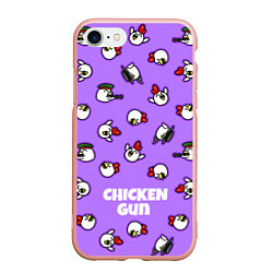 Чехол iPhone 7/8 матовый Chicken Gun - паттерн