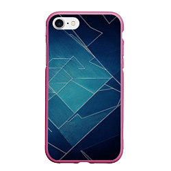 Чехол iPhone 7/8 матовый Геометрическая бесконечность, цвет: 3D-малиновый