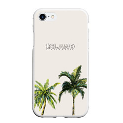 Чехол iPhone 7/8 матовый Пальмы island