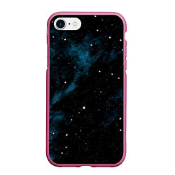Чехол iPhone 7/8 матовый Мрачная галактика, цвет: 3D-малиновый