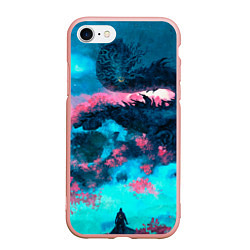 Чехол iPhone 7/8 матовый Ghost of Tsushima dragon