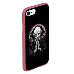 Чехол iPhone 7/8 матовый Мертвая преданность, цвет: 3D-малиновый — фото 2
